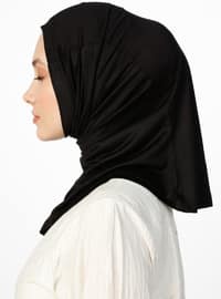 Sports Jersey Viscose Hijab Bonnet - Black