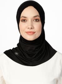 Sport Jersey Viscose Hijab Bone - Black