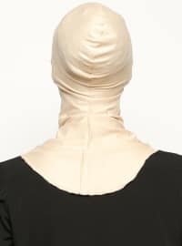 Hijab Undercap Beige With Neck Collar