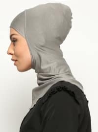 Hijab Undercap With Neck Collar Dark Gray