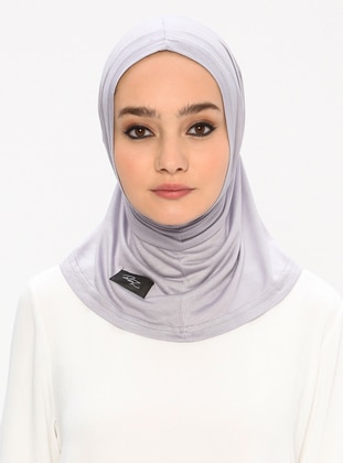 Sports Jersey Viscose Hijab Bonnet - Grey - Rabia Z