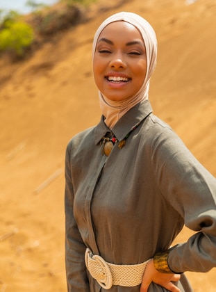 Sports Jersey Viscose Hijab Bonnet - Beige - Rabia Z