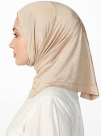 Sports Jersey Viscose Hijab Bonnet - Beige