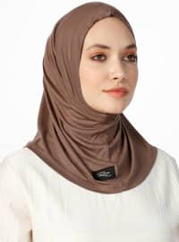 Sports Jersey Viscose Hijab Bonnet - Mink