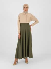 Flared Skirt Khaki