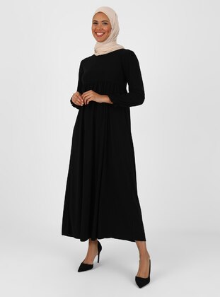 Robe Cut Dress Black