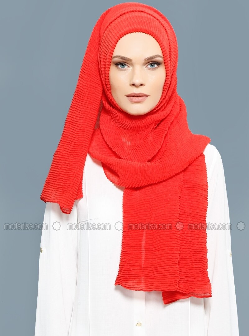 Cotton Trend Shawl Red Mervin Sal