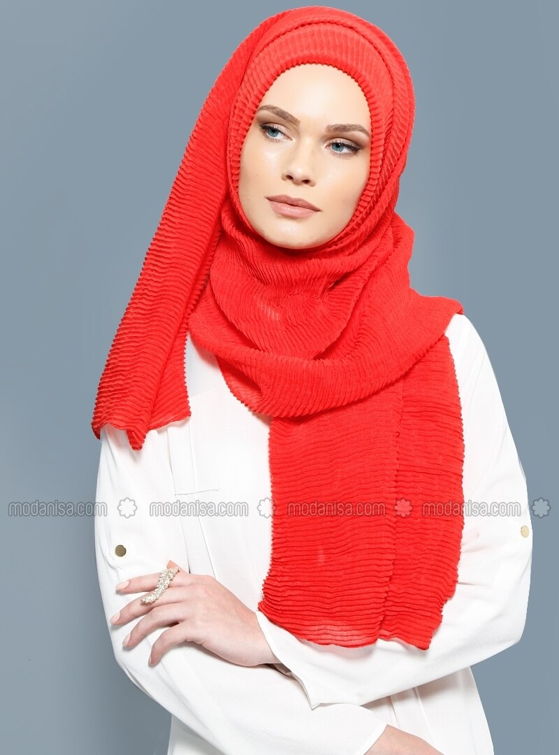 Cotton Trend Shawl Red Mervin Sal