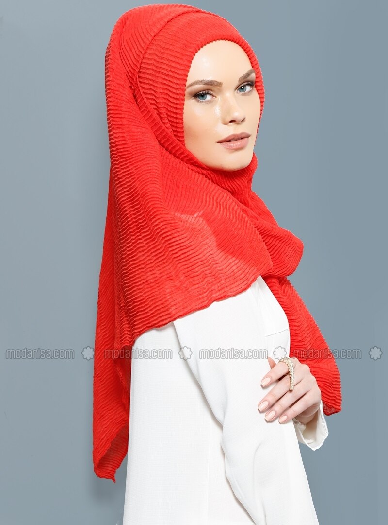 Cotton Trend Shawl Red Mervin Sal