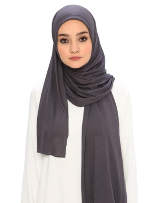 Jersey Combed Cotton Viscose Shawl Anthracite