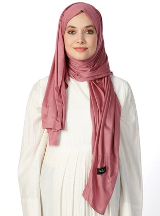 Combed Cotton Jersey Viscose Shawl - Dusty Rose - Rabia Z