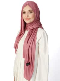 Combed Cotton Jersey Viscose Shawl - Dusty Rose
