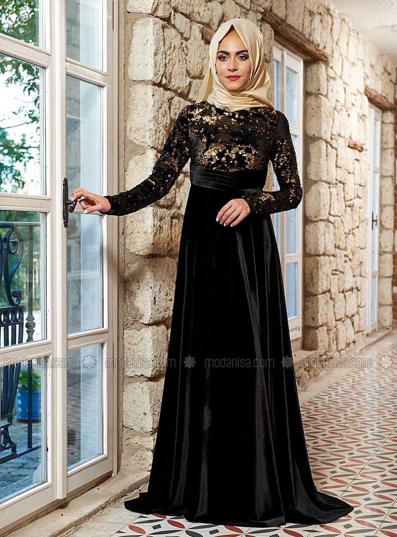 evening dress - black - mevra