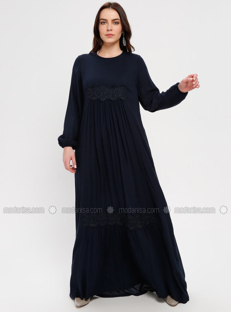 navy and white plus size dress