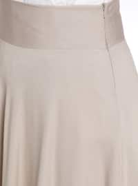 Flared Skirt Cream-Beige
