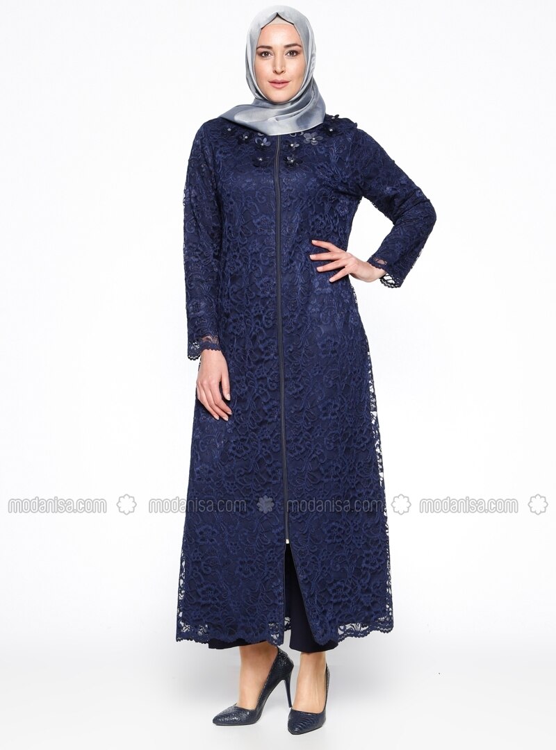 crew neck - unlined - plus size abaya - han�msa