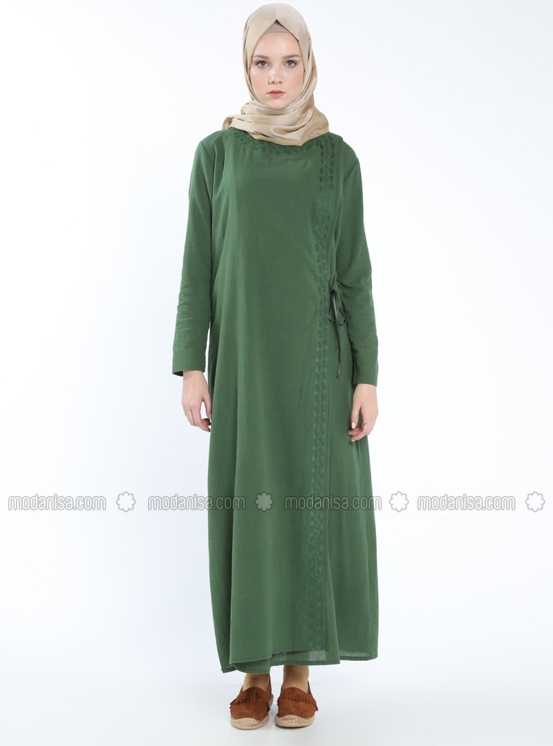 unlined - crew neck - cotton - abaya - ��kr�k��