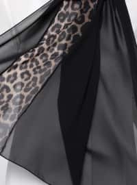 Black - Leopard - Shawl