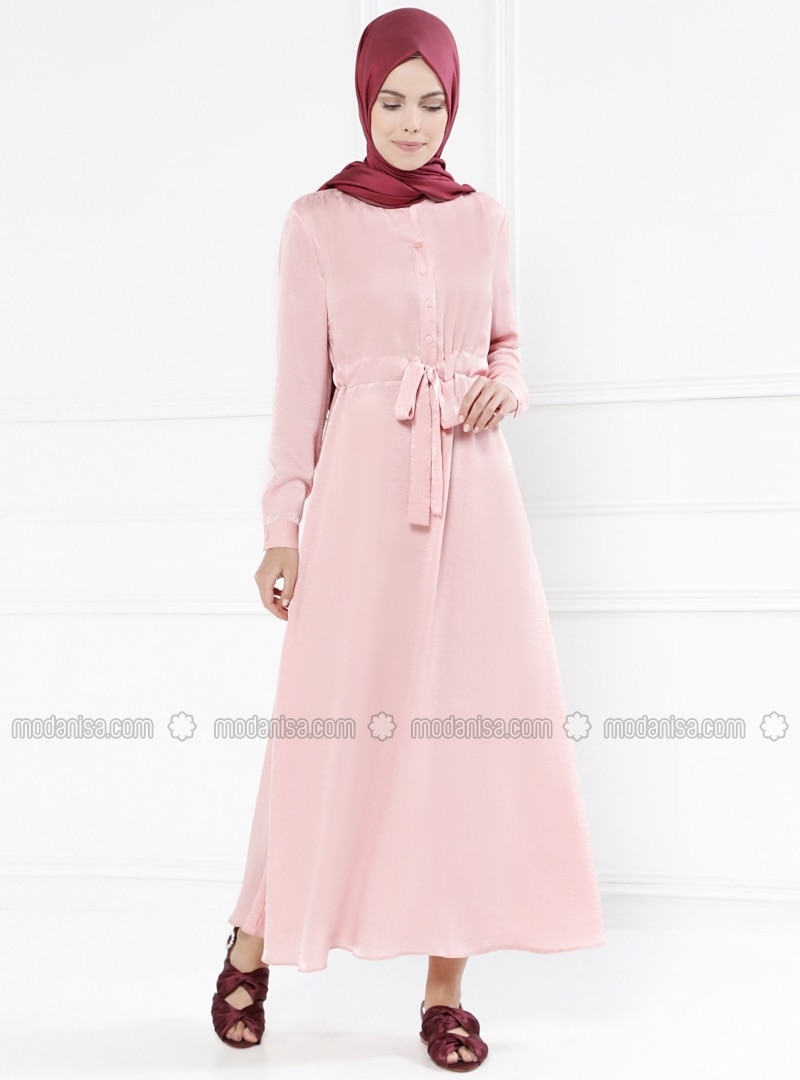 powder pink dress