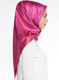 Red - Pink - Plain - %100 Silk - Scarf