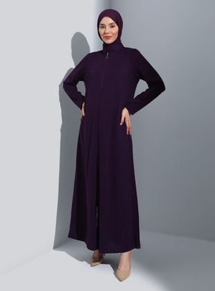 Zippered Abaya Purple