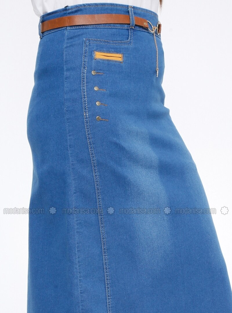 Plus Size Navy Blue Skirt 3