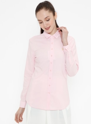 Pink - Point Collar - Blouses - U.S. Polo Assn.