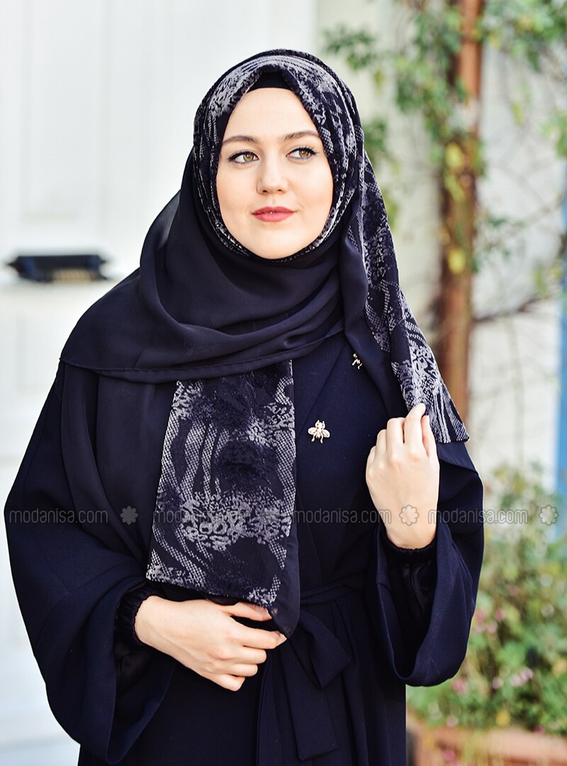 black chiffon shawl