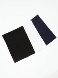 3 Pieces Practical Undercap Black White Navy Blue