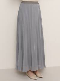 Gray - Fully Lined - Skirt