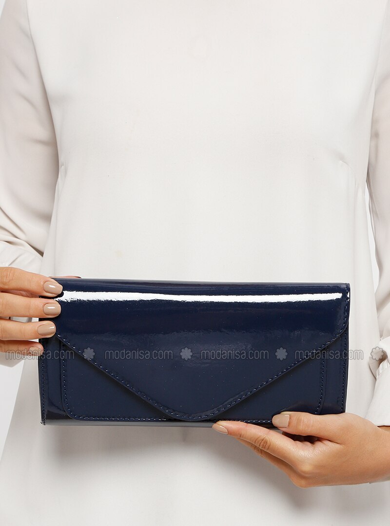 navy blue clutch purse