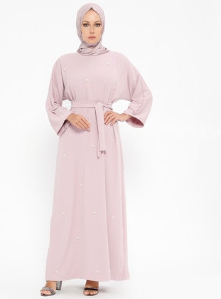 Lilac - Crew neck - Unlined - Dresses - Tuncay