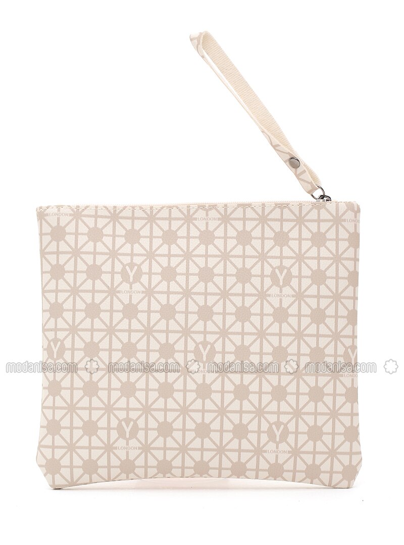 cream clutch bag