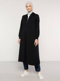 Navy Blue - Unlined - Cotton - Topcoat