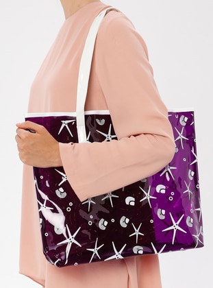 purple beach bag