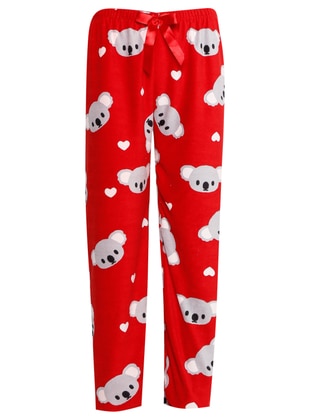 Pijama Altı - Kırmızı - Siyah inci