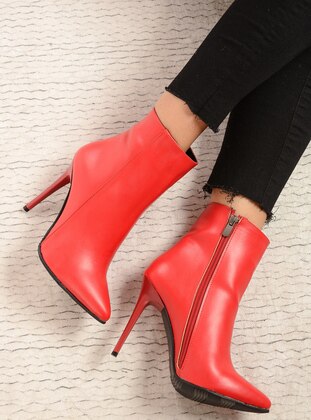 Red - Boot - Boots - Shoestime
