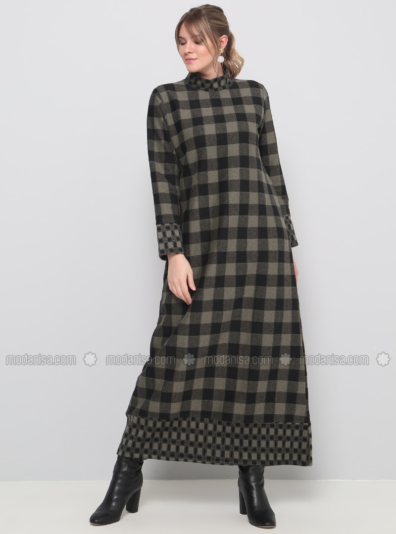 checkered dress plus size