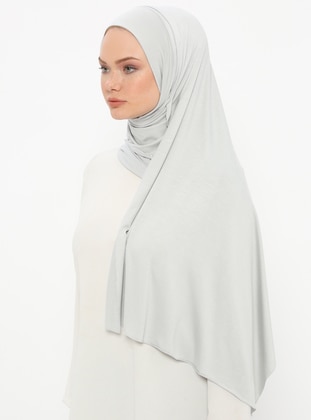 Practical Plain Shawl Silver Instant Scarf