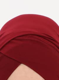 خمري - من لون واحد - شالات عملية - حجابات جاهزة