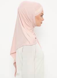 بيج - بودرة - من لون واحد - شالات عملية - حجابات جاهزة