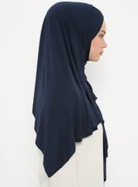 Practical Cross Shawl Navy Blue Instant Scarf
