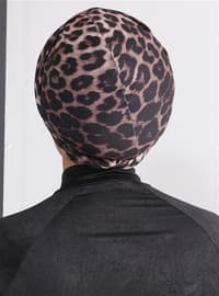 Patterned Turban Undercap Leopard Instant Scarf