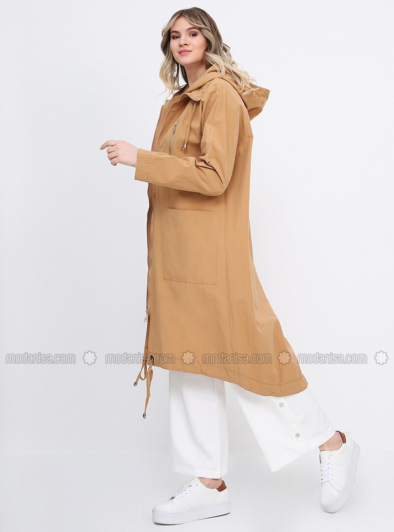Camel - Unlined - Plus Size Coat