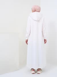 White - Ecru - Unlined - Cotton - Topcoat