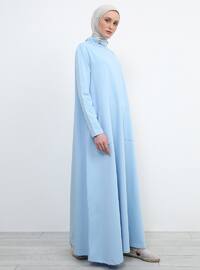 Baby Blue - Polo neck - Unlined - Dress