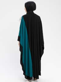 Pearl Detailed Abaya Black Emerald