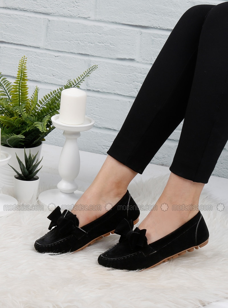 Loafer Flat Shoes Black