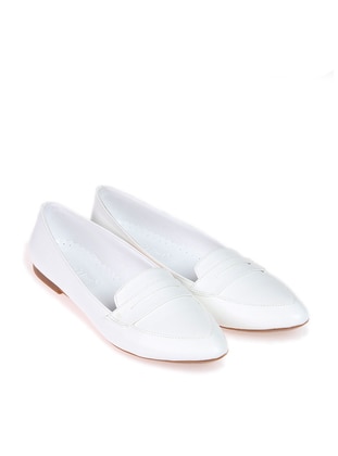 White - Flat - Flat Shoes - Shoestime