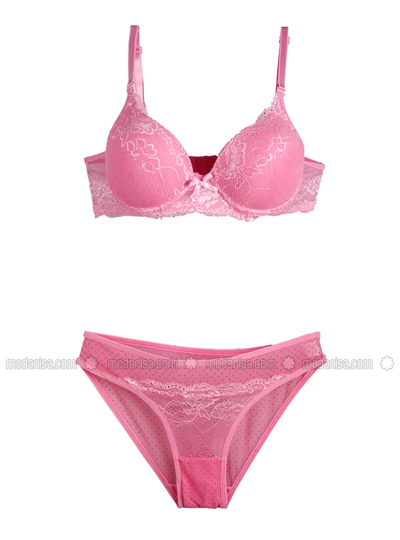 soutien gorge rose poudré